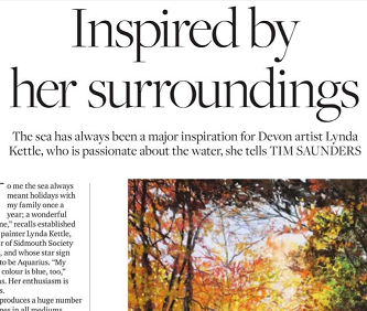 Inspired by her surroundings. Article in Devon Life PDF